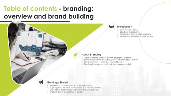 Table Of Contents Branding Overview And Brand Building