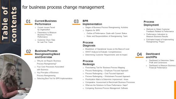 Table Of Contents Business Process Change Management