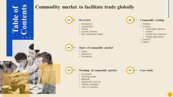 Table Of Contents Commodity Market To Facilitate Trade Globally Fin SS