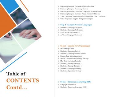 Table of contents contd your creative ppt powerpoint presentation styles brochure