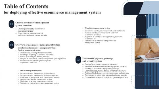 Table Of Contents For Deploying Effective Ecommerce Management System