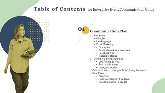 Table Of Contents For Enterprise Event Communication Guide