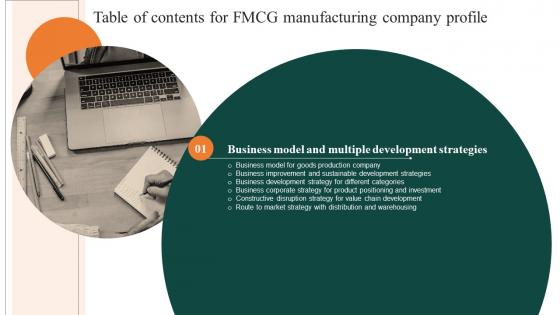 Table Of Contents For FMCG Manufacturing Company Profile Ppt Powerpoint Presentation Gallery