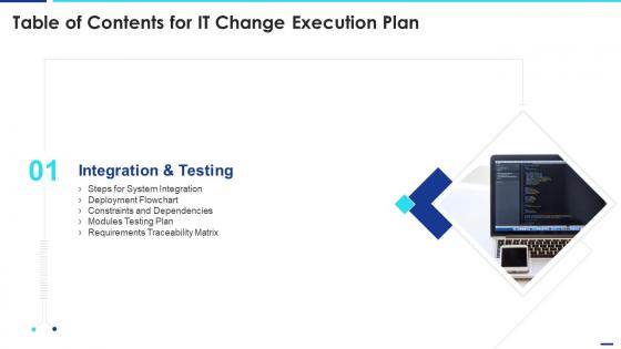 Table Of Contents For IT Change Execution Plan