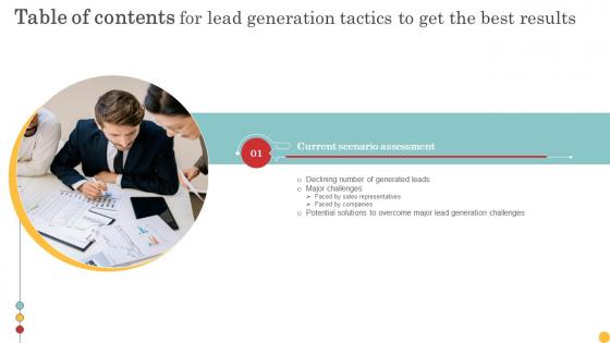 Table Of Contents For Lead Generation Tactics To Get The Best Results Strategy SS V
