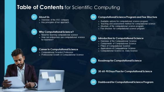 Table Of Contents For Scientific Computing Ppt Mockup