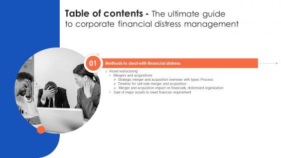 Table Of Contents For The Ultimate Guide To Corporate Financial Distress Management