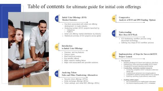 Table Of Contents For Ultimate Guide For Initial Coin Offerings BCT SS V