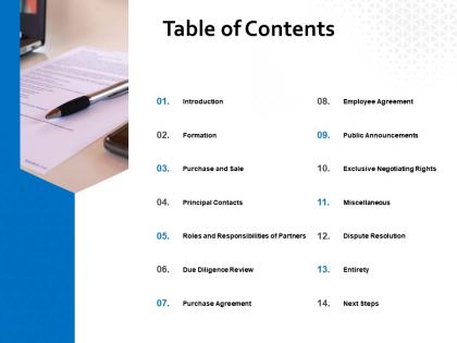 Table of contents formation l653 ppt powerpoint presentation layouts grid