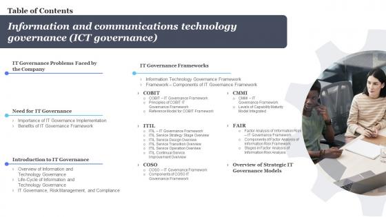 Table Of Contents Information And Communications Technology Governance Ict Governance