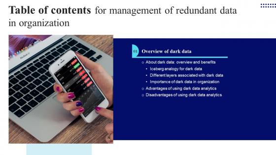 Table Of Contents Management Of Redundant Data In Organization
