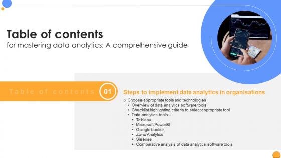 Table Of Contents Mastering Data Analytics A Comprehensive Guide Data Analytics SS