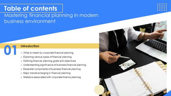Table Of Contents Mastering Financial Planning In Modern Business Environment Fin SS
