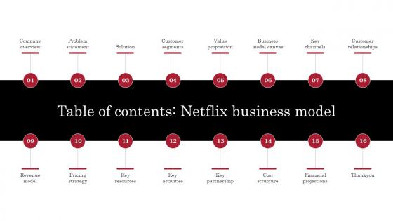 Table Of Contents Netflix Business Model BMC SS