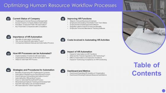 Table Of Contents Optimizing Human Resource Workflow Processes