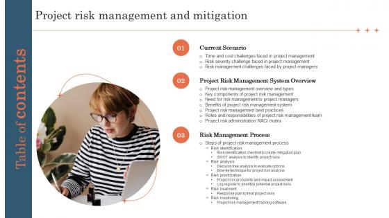 Table Of Contents Project Risk Management And Mitigation