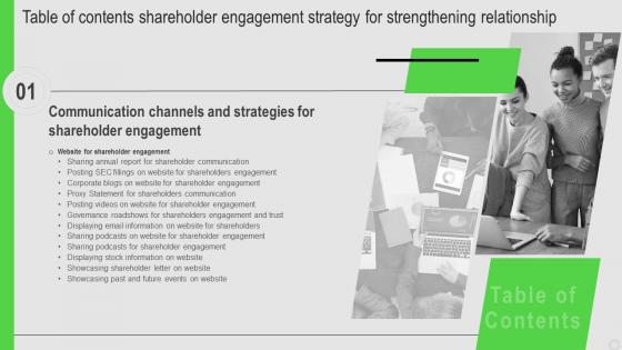 Table Of Contents Shareholder Engagement Strategy For Strengthening Relationship