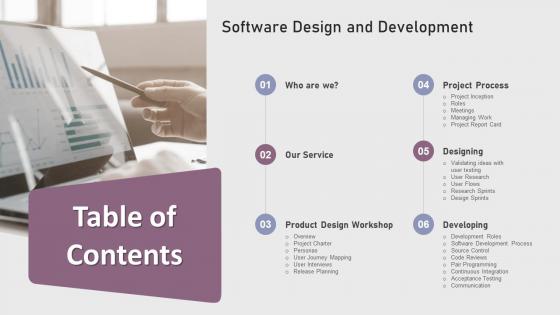 Table Of Contents Software Design And Development
