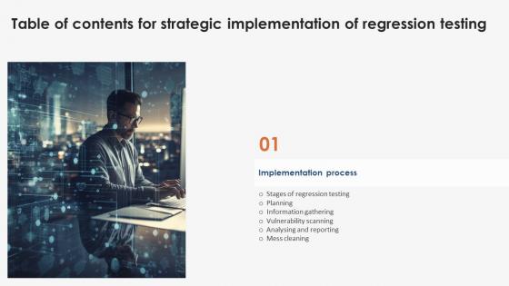Table Of Contents Strategic Implementation Of Regression Testing