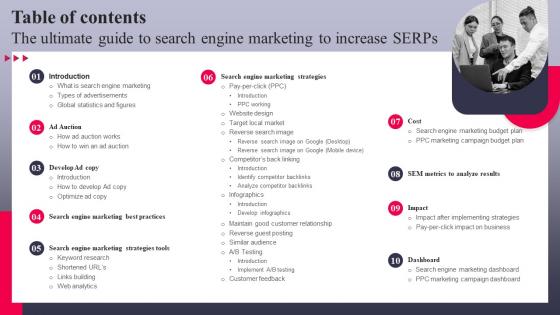 Table Of Contents The Ultimate Guide To Search Engine Marketing To Increase Serps MKT SS V