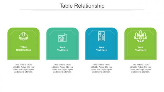 Table relationship ppt powerpoint presentation styles model cpb