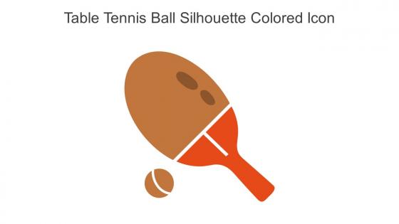 Table Tennis Ball Silhouette Colored Icon In Powerpoint Pptx Png And Editable Eps Format
