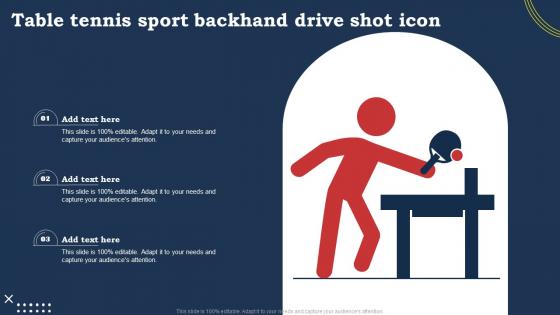 Table Tennis Sport Backhand Drive Shot Icon