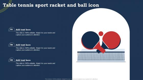 Table Tennis Sport Racket And Ball Icon