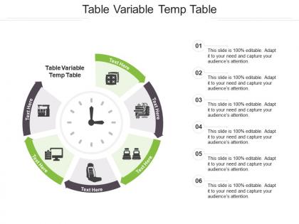 Table variable temp table ppt powerpoint presentation outline example topics cpb