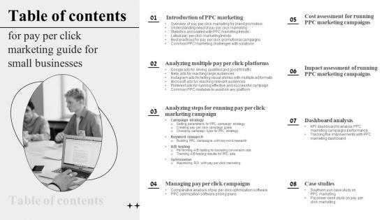 Tables Of Contents For Pay Per Click Marketing Guide For Small Businesses MKT SS V