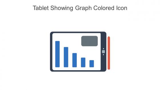 Tablet Showing Graph Colored Icon In Powerpoint Pptx Png And Editable Eps Format