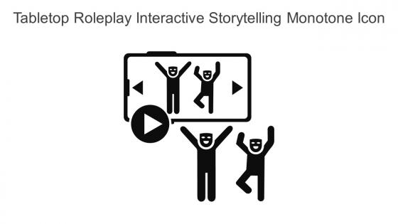 Tabletop Roleplay Interactive Storytelling Monotone Icon In Powerpoint Pptx Png And Editable Eps Format