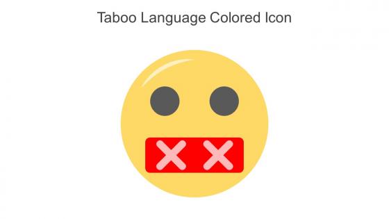 Taboo Language Colored Icon In Powerpoint Pptx Png And Editable Eps Format
