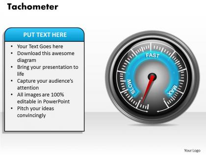 Tachometer powerpoint template slide