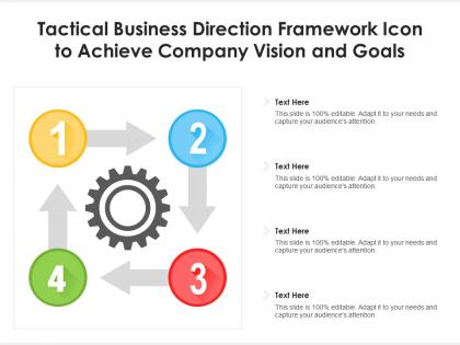 Tactical business direction framework icon to achieve company vision and goals