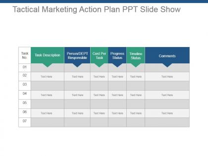 Tactical marketing action plan ppt slide show
