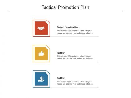 Tactical promotion plan ppt powerpoint presentation slides microsoft cpb