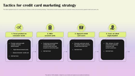 Tactics For Credit Card Marketing Strategy