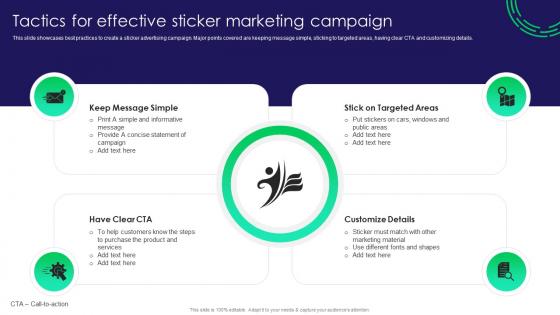 Tactics For Effective Sticker Marketing Campaign Traditional Marketing Guide To Engage Potential Audience