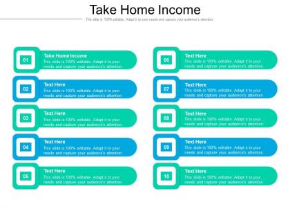 Take home income ppt powerpoint presentation inspiration graphics pictures cpb