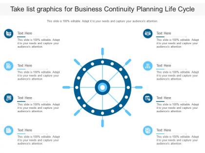 Take list graphics for business continuity planning life cycle infographic template