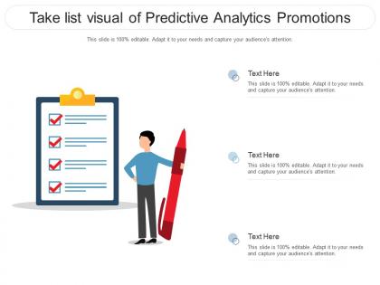 Take list visual of predictive analytics promotions infographic template