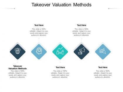 Takeover valuation methods ppt powerpoint presentation model outfit cpb
