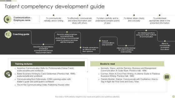 Talent Competency Development Guide Internal Talent Management Handbook