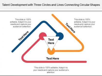 Talent development with three circles and lines connecting circular shapes