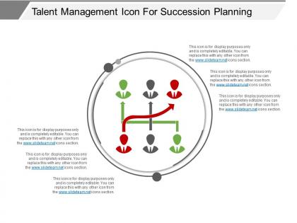 Talent management icon for succession planning ppt examples