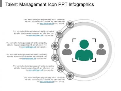 Talent management icon ppt infographics