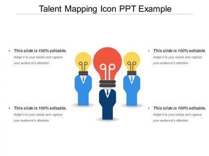 Talent mapping icon ppt example