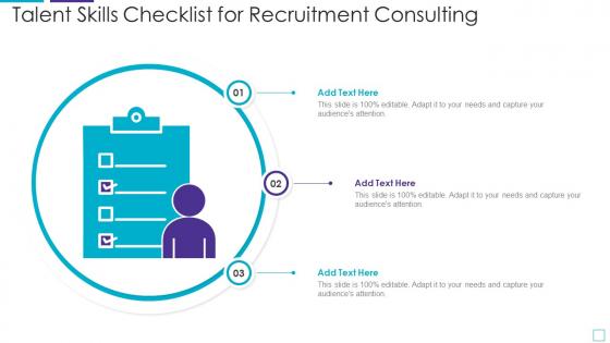 Talent Skills Checklist For Recruitment Consulting