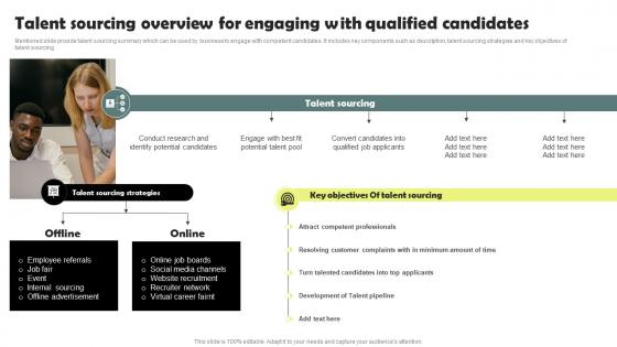 Talent Sourcing Overview For Engaging With Workforce Acquisition Plan For Developing Talent